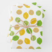 Zitronen und Limones Muster Geschenkpapier Set (Beispiel)