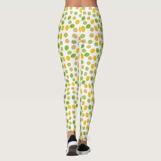 Zitronen und Limones Muster Leggings (Rückseite)