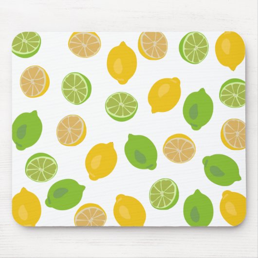 Zitronen und Limones Muster Mousepad (Vorne)
