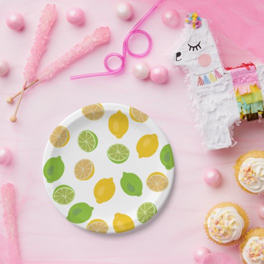 Zitronen und Limones Muster Pappteller (Party)
