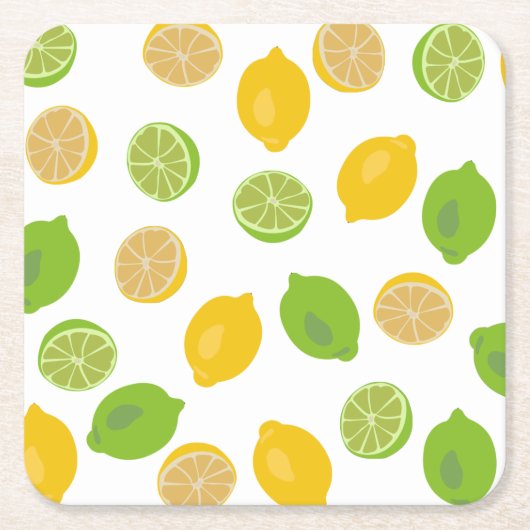 Zitronen und Limones Muster Rechteckiger Pappuntersetzer (Vorderseite)