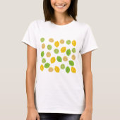 Zitronen und Limones Muster T-Shirt (Vorderseite)