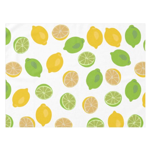 Zitronen und Limones Muster Tischdecke (Vorderseite (Horizontal))