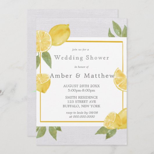 Zitronen und Linen Polterabend (Vorne/Hinten)