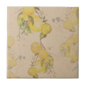 Zitronen und Oliven Keramik Tile Fliese (Vorderseite)