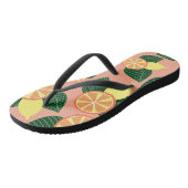 Zitronen und Orangen Badesandalen (Schrägansicht)