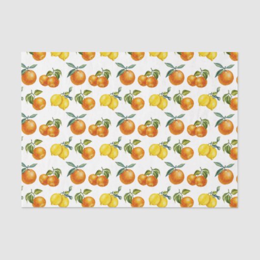 Zitronen und Orangen (Design 31 Gelb/Orange-Serie) Seidenpapier (Vorderseite)