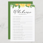 Zitronen und Orangen, die das beste Spiel der Brau (Vorne/Hinten)