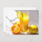 Zitronen und Orangen Fruchtfotografie Postkarte (Vorne/Hinten)