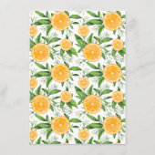 Zitronen und Orangen Garland Baby Dusche Bingo Spi Begleitkarte (Rückseite)