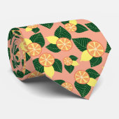 Zitronen und Orangen Krawatte (Gerollt)