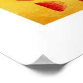 Zitronen und Orangen mit Schalen bemalt Poster (Ecke)