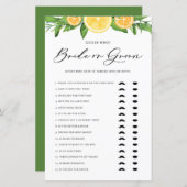 Zitronen und Orangen sagte er, sie sagte Braut ode (Vorne/Hinten)