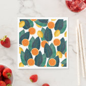 Zitronen und Orangen weiß Serviette (Beispiel)