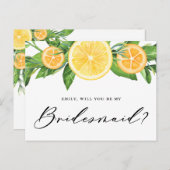 Zitronen und Orangen werden Sie meine Bridesmädche Postkarte (Vorne/Hinten)
