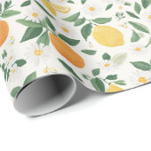 Zitronen- und Orangenschalenmuster  Geschenkpapier (Rolleneckpunkt)