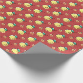 Zitronen und Pfirsiche Geschenkpapier (Ecke)