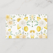 Zitronen und Rose Raffle Brautparty Platzkarte (Rückseite)