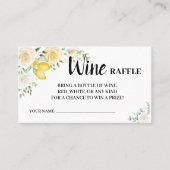 Zitronen und Rose Raffle Brautparty Platzkarte (Vorderseite)