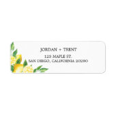 Zitronen und Rücksendeadressen-Aufkleber (Vorne)