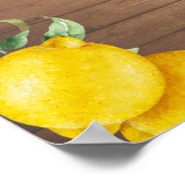 Zitronen und rustikales Brautparty Poster (Ecke)