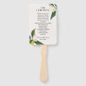 Zitronen und weiße Blume blühen Fächer (Vorderseite)