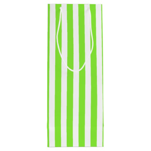 Zitronen- und Weißkerzenstreifen Geschenktüte Für Weinflaschen (Rückseite)
