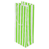 Zitronen- und Weißkerzenstreifen Geschenktüte Für Weinflaschen (Vorderseite Schrägansicht)