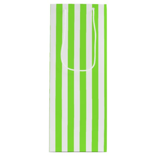 Zitronen- und Weißkerzenstreifen Geschenktüte Für Weinflaschen (Vorderseite)