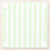 Zitronen- und Weißkerzenstreifen Glasuntersetzer (Rückseite)