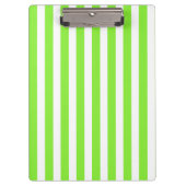 Zitronen- und Weißkerzenstreifen Klemmbrett (Vorderseite)