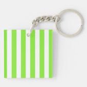Zitronen- und Weißkerzenstreifen Schlüsselanhänger (Rückseite)