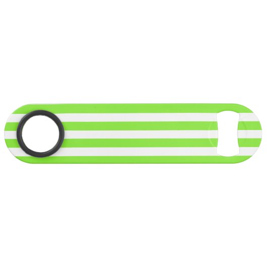 Zitronen- und Weißkerzenstreifen Speed Flaschenöffner (Rückseite Horizontal)
