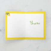 Zitronen und Zitronen ermutigen zu Gruß Karte (Innenseite)