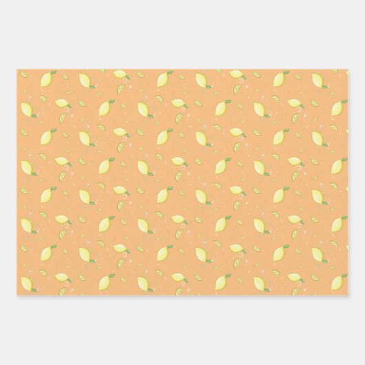 Zitronen und Zitronen Geschenkpapier Set (Vorderseite 3)