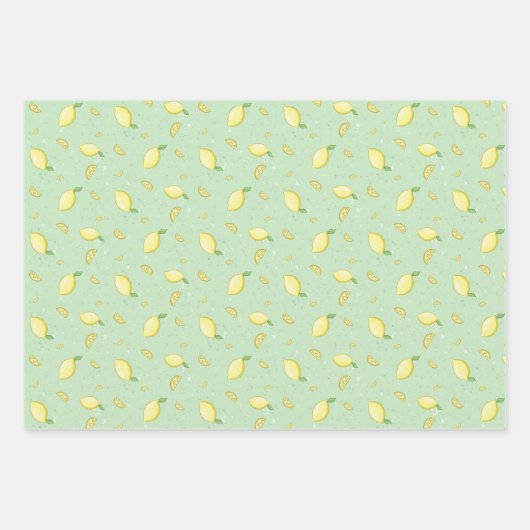 Zitronen und Zitronen Geschenkpapier Set (Vorderseite 2)