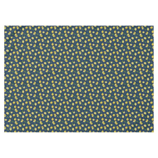 Zitronen von Sorrento Blau und Gelb Zitrus Tischdecke (Vorderseite (Horizontal))
