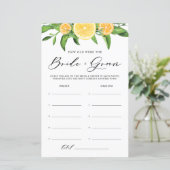 Zitronen wie alt war das Braut- und Gräuel-Spiel (Stehend Vorderseite)