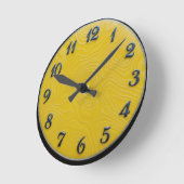 Zitronen-Zifferblatt Runde Wanduhr (Winkel)