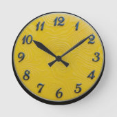 Zitronen-Zifferblatt Runde Wanduhr (Vorderseite)