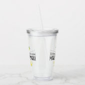 Zitronen-Zitat zum Leben in Wasserfarben Acryltrinkbecher (Links)