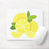 Zitronen | Zitronenscheiben | Sonniges Zitrusmuste Mousepad (Mit Mouse)