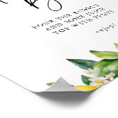 Zitronen Zitrus Brautdusche Mimosa Bar Zeichen Poster (Ecke)