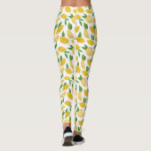 Zitronen-Zitrusfrucht-Muster Leggings (Rückseite)