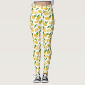 Zitronen-Zitrusfrucht-Muster Leggings (Vorderseite)