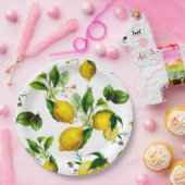 Zitronen, Zitrusfrüchte, mediterrane Kunst Pappteller (Party)