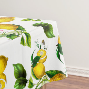 Zitronen, Zitrusfrüchte, mediterrane Kunst Tischdecke