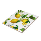 Zitronen, Zitrusfrüchte, mediterranes     Rundpapi Fliese (Seite)