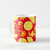 Zitronen ZitrusLimonade Koch niedlich gelb Kaffeetasse (Vorderseite Links)