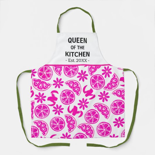 Zitronen ZitrusLimonade Koch rosa Schürze (Vorderseite)